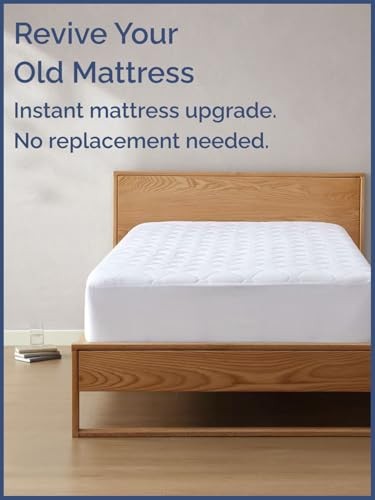 Quilted Fitted Mattress Pad Protector Size - Elastic Fitted Queen White