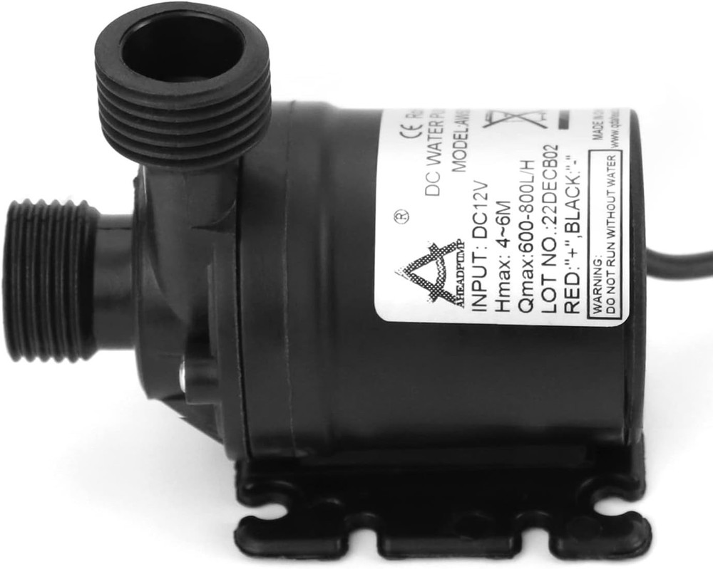 Efficient 800 L/H DC 12V Brushless Pump for Solar & Water Circulation Systems