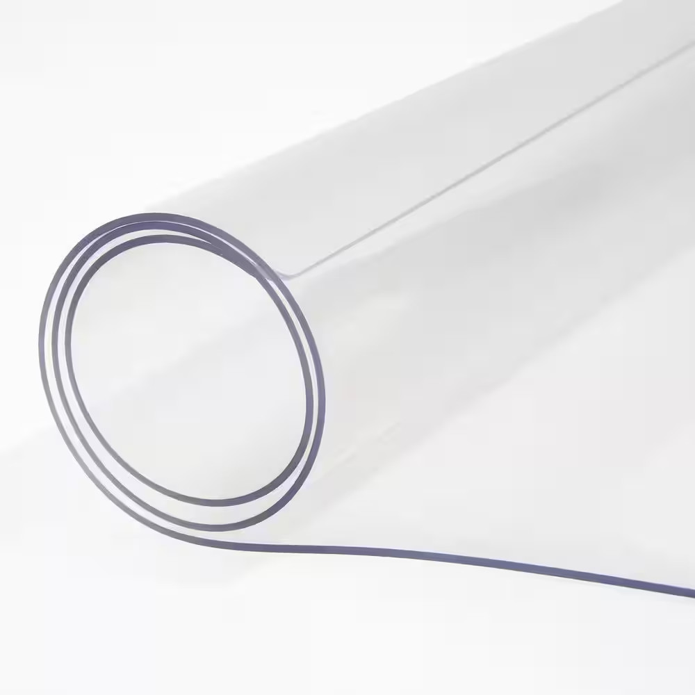 Plastic Table Cover 42 X 78 In. 2 Mm Thick PVC Clear Solid Table Protector Recta