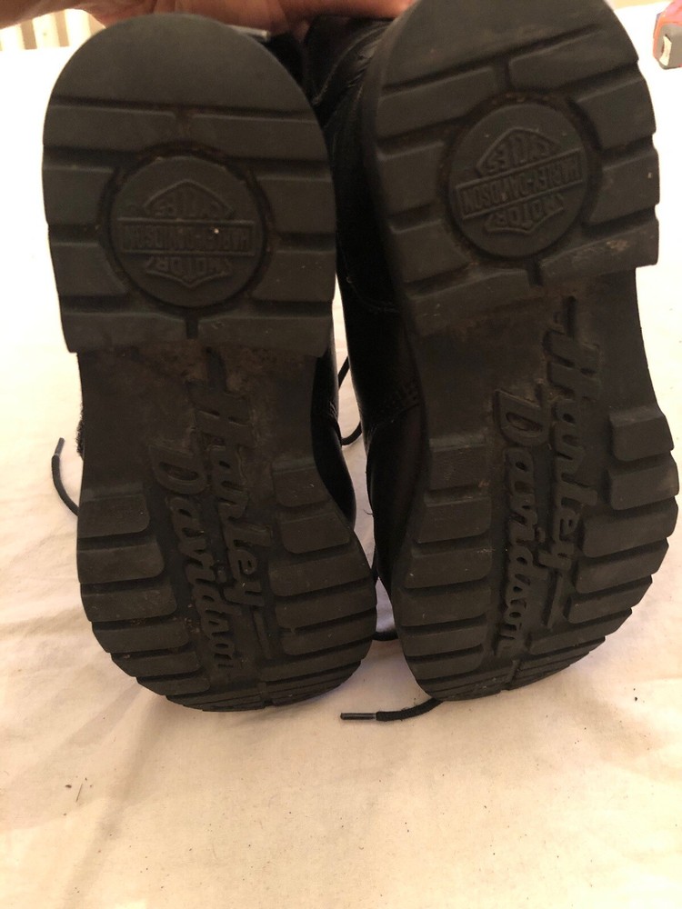Harley Davidson Motorcycles Black Lace Up Boots Size 11