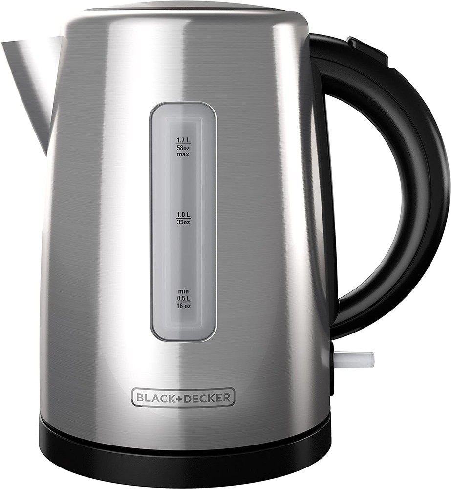 BLACK+DECKER 1.7L Cordless Kettle, Silver, KE2000SD