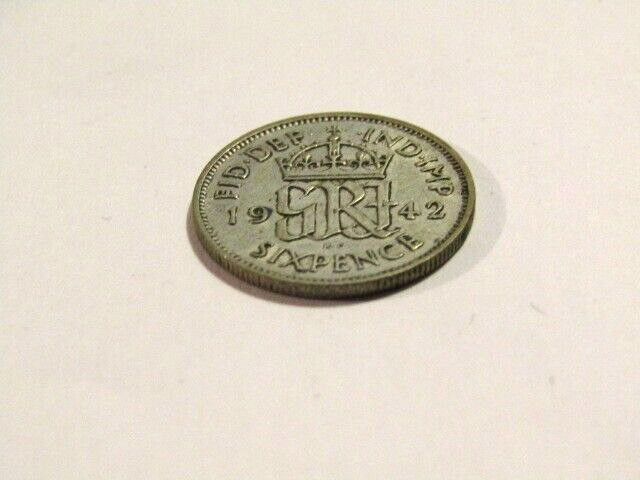 Great Britain 1942 6 Pence Silver Coin