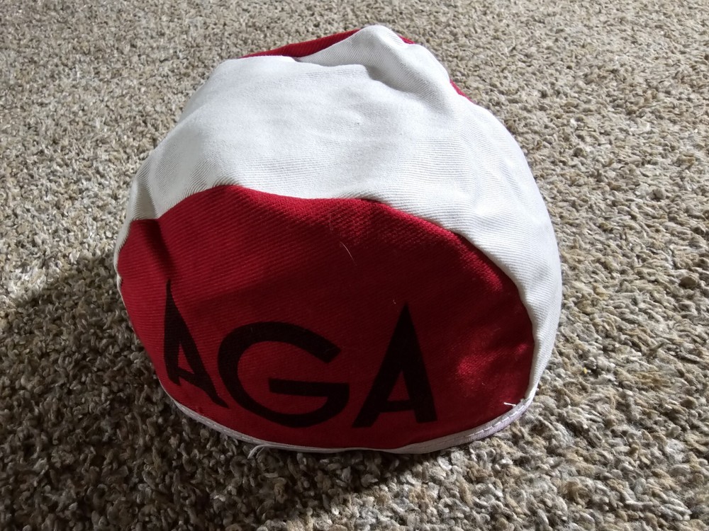 AGA cycling cap Made In Canada Red White