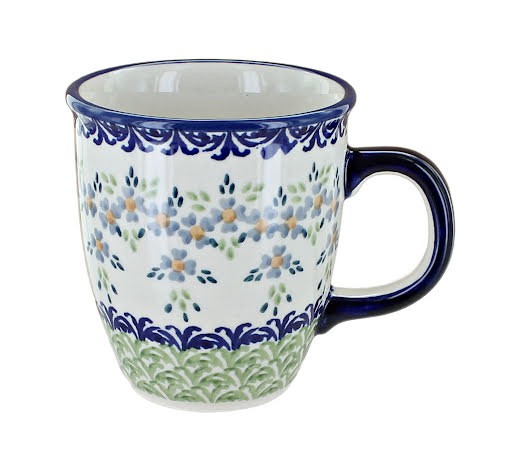 Blue Rose Polish Pottery Summer Vine Coffee Mug