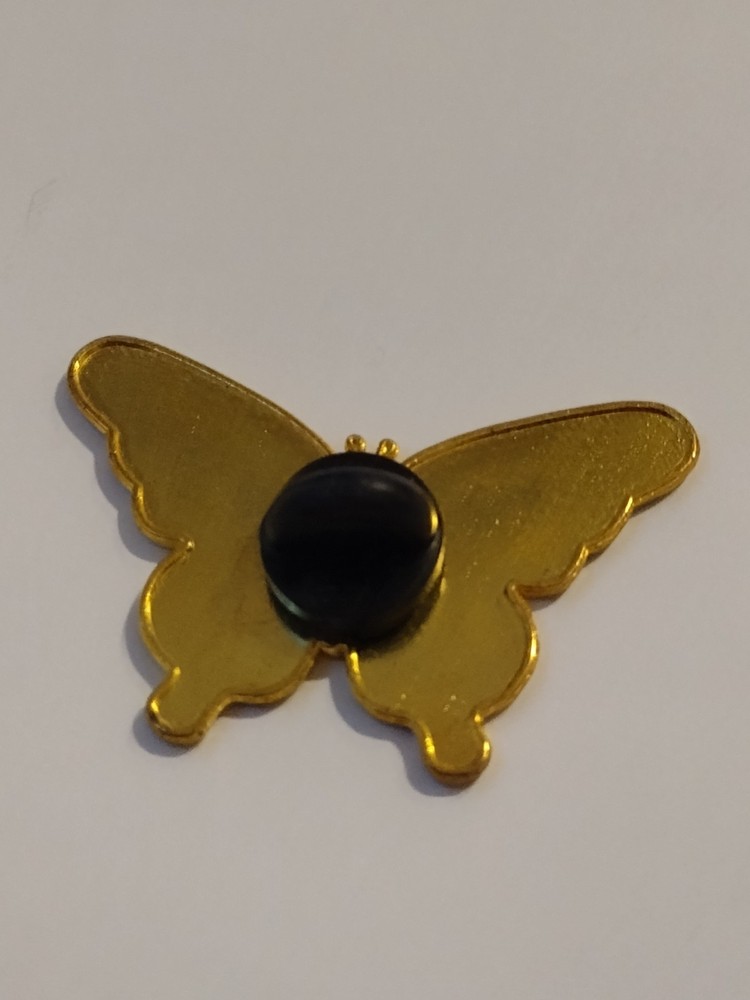 Multicolor Butterfly Religious Cross Lapel Pin