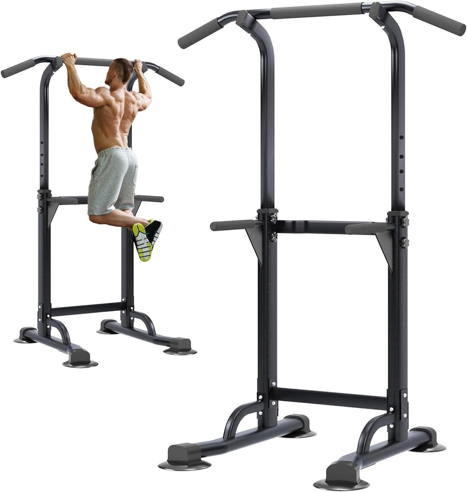 Power Tower Pull Up Bar Station, Free Standing Pull Up Rack Dip Station