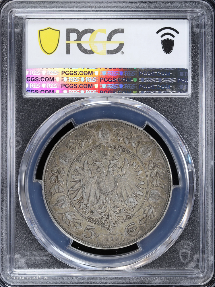 1900 Austria 5 Corona PCGS VF 35