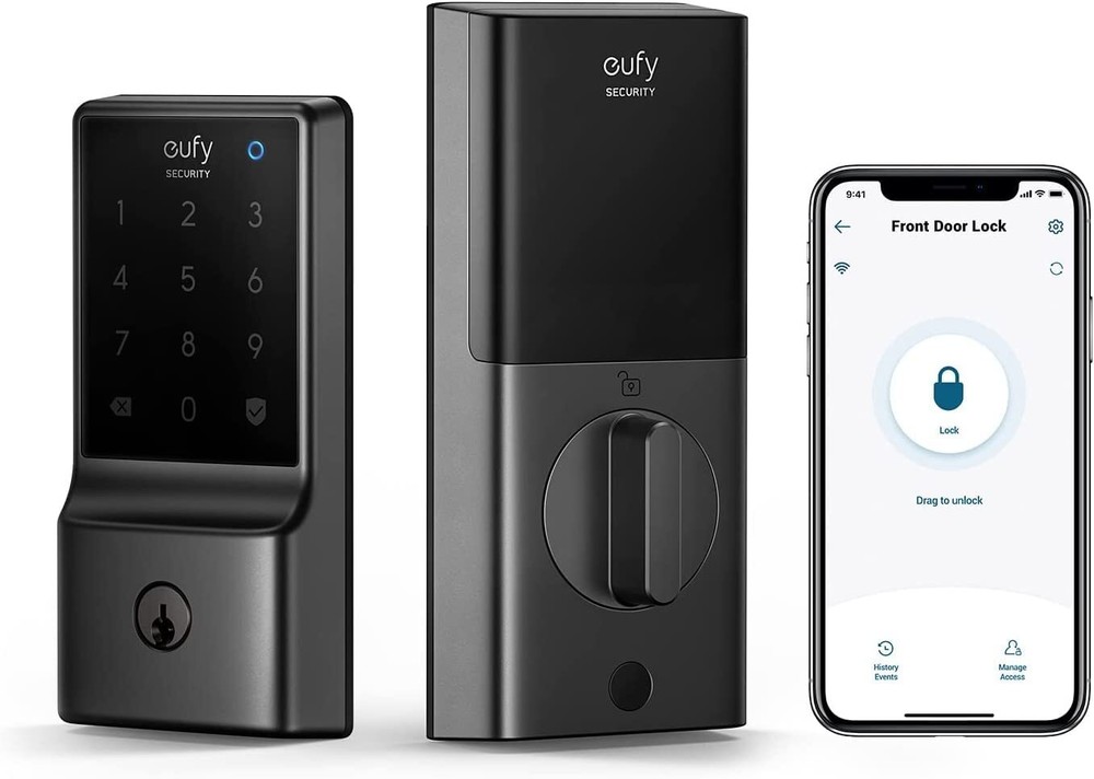 eufy Security C210 WiFi Smart Lock - Keyless Entry, Touchscreen Keypad, App Cont