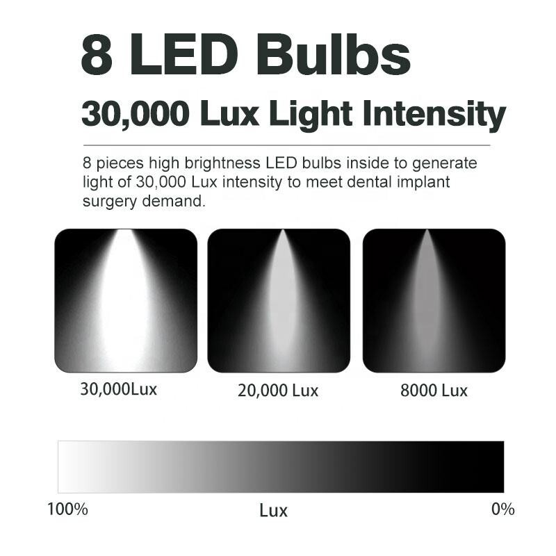 Dental Operating Light Ceiling Mounted 8 Bulbs LED Light with Sensor Touch Sceen