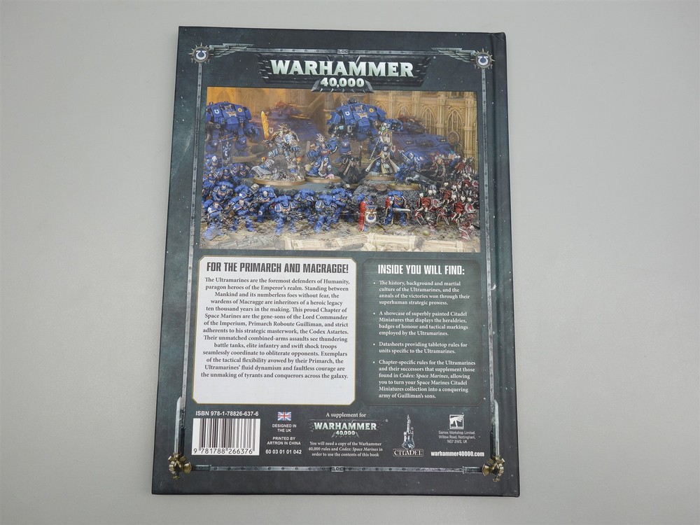 Warhammer 40k Codex Army Book - Space Marines Ultramarines Supplument oop 8th Ed