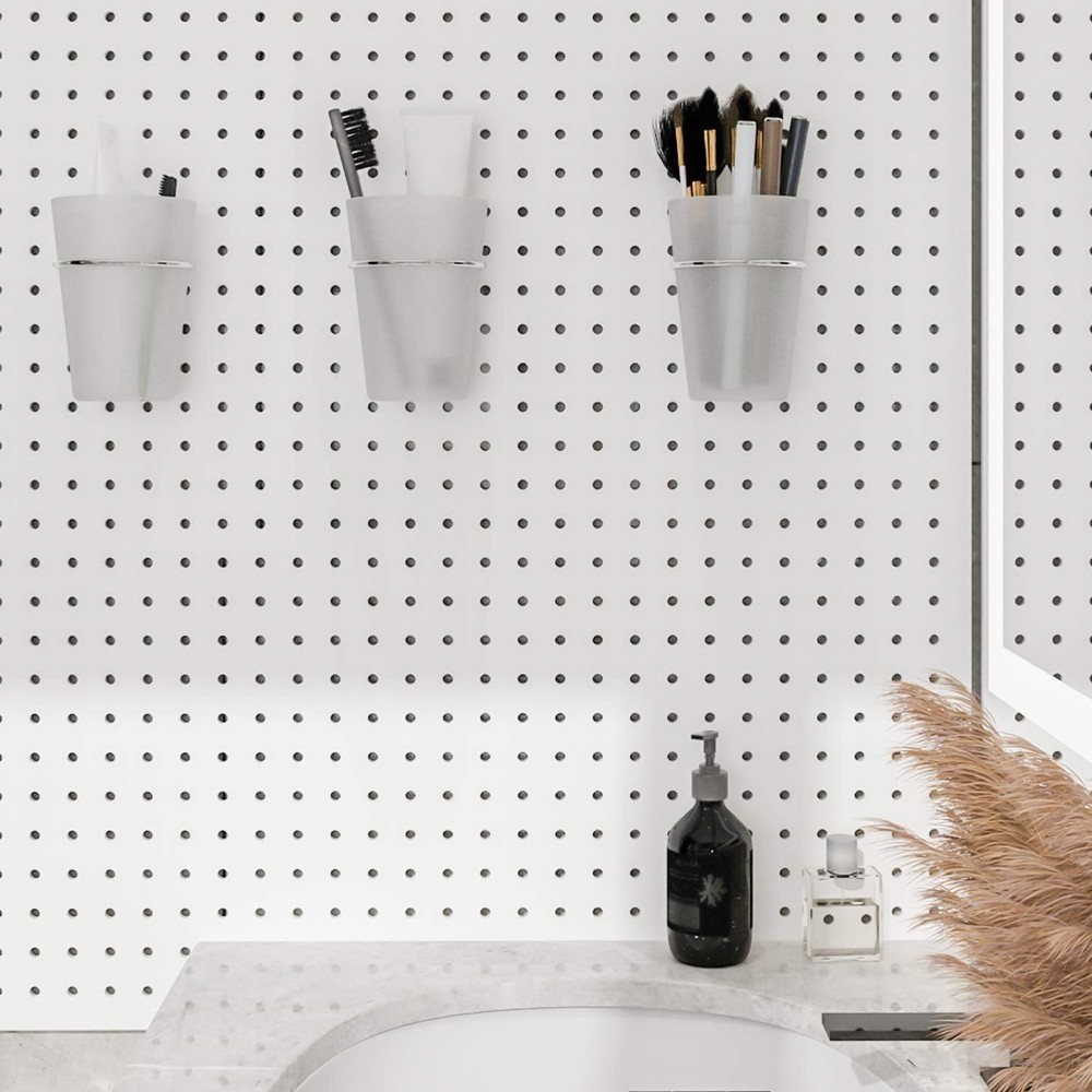 Durable 6 Set Pegboard Hooks with Cups - Ultimate Craft and Tool Organizer