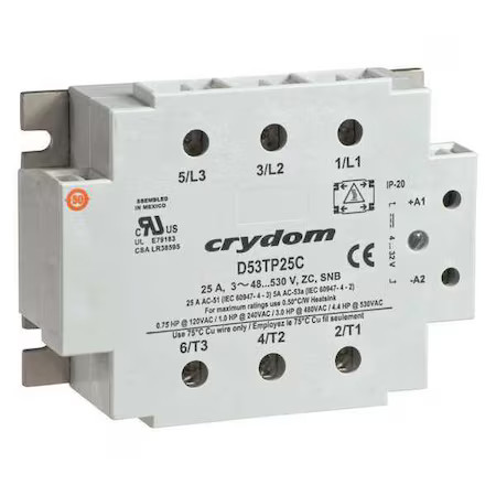Crydom B53tp50ch-10 Solid State Relay, 3 Phase, Surface, Scr