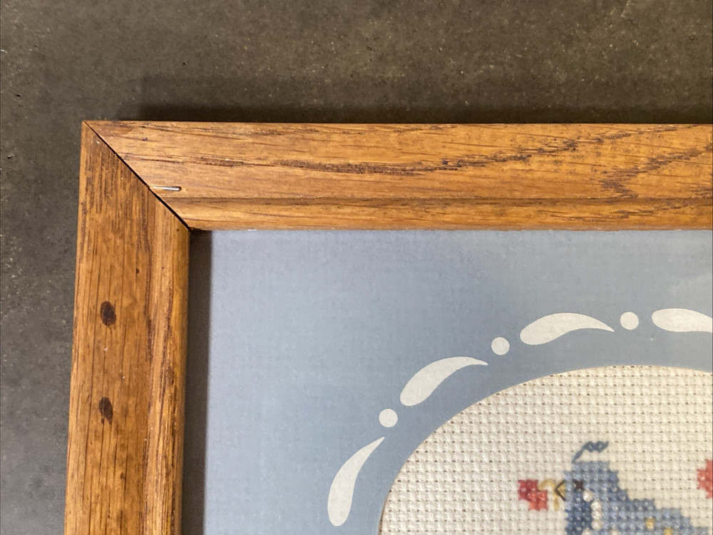 Vintage Bird Needlepoint/Cross Stitch Framed