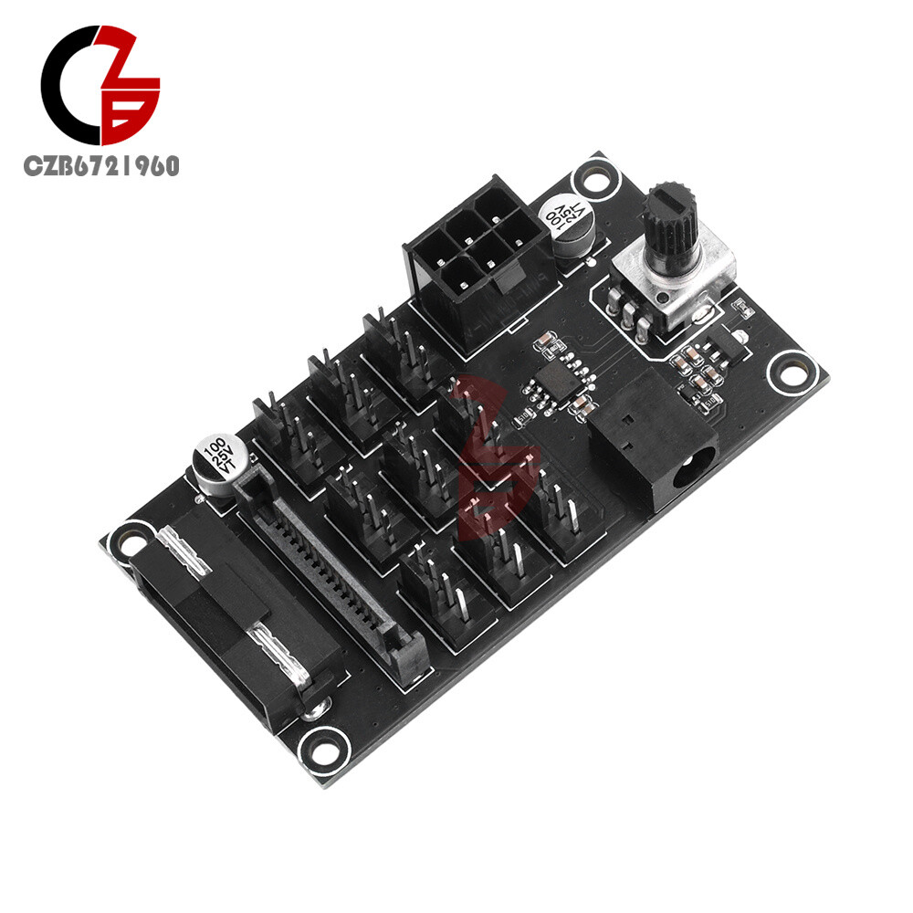 Computer Chassis PWM Violent Fan Speed Controller 9-Channel Fan Hub Controller