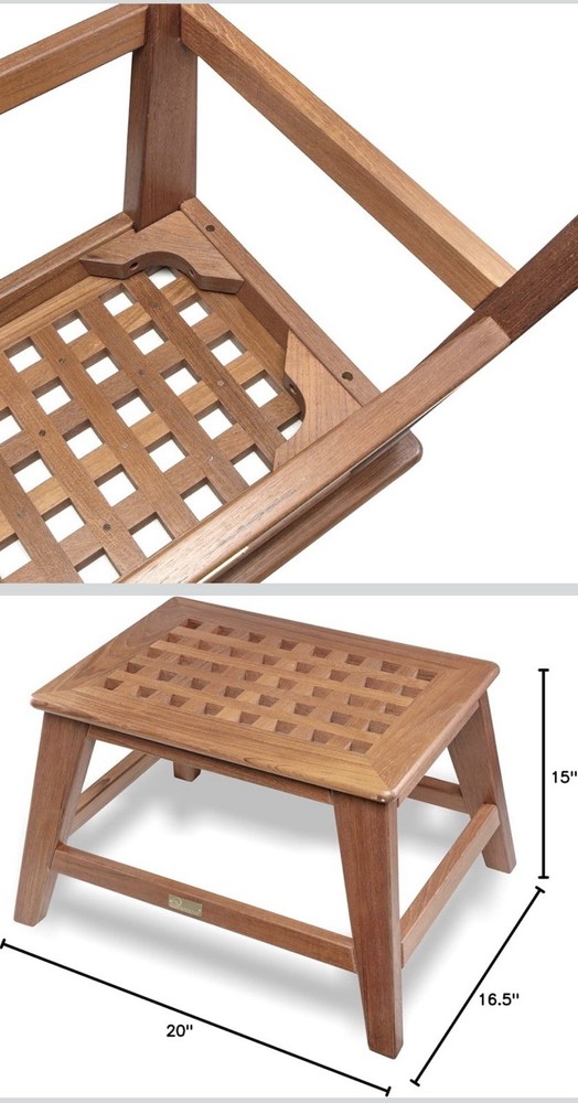 Whitecap 60088 Teak Boat Step Stool