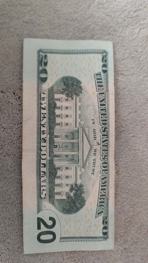 ERROR ! $20 Dollar Bill USD Miscut Rare Legal Note