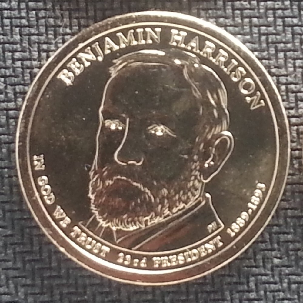 2012 P Benjamin Harrison Presidential Dollar From Mint Roll - Position A