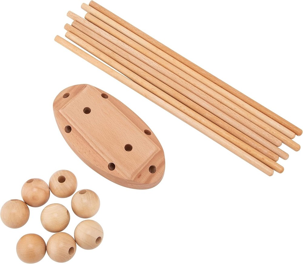 Beech Wood Plastic Bag Drying Rack Reusable Bag & Bottle Dryer w/ Sealer Clips