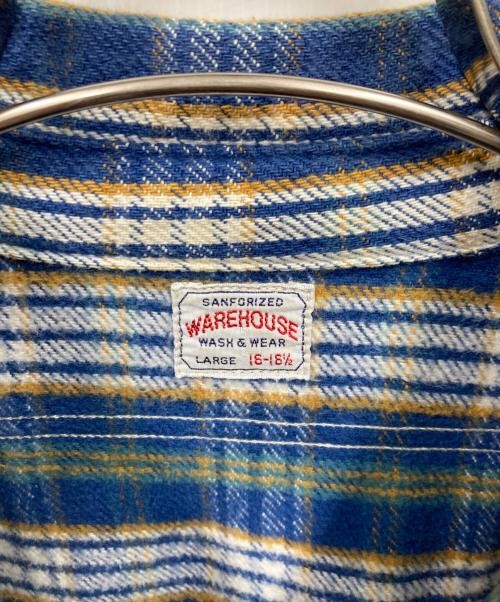 WAREHOUSE Check shirt blue