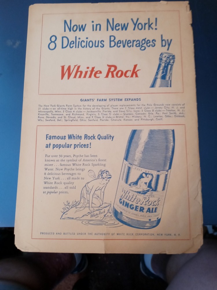1948 Cincinnati Reds vs. New York Giants Program (scored) poor condition