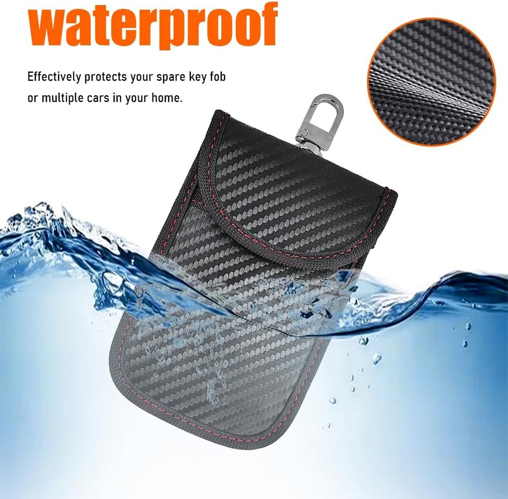 Faraday Pouch for Car Keys, Signal Blocking RFID Bag Cage, Small