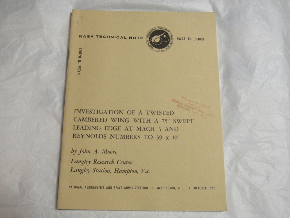 Five NASA Technical Notes lot (1965)