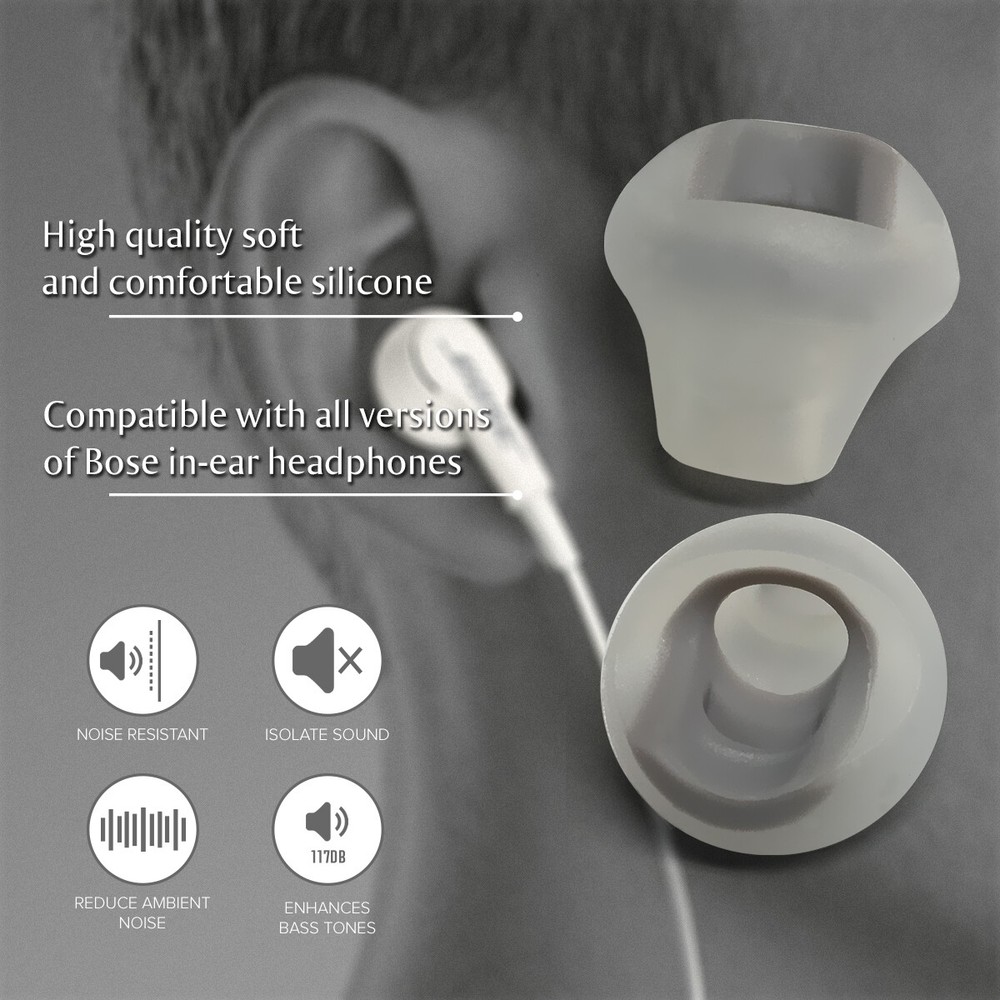 Replacement Size Medium Rubber Tips for BOSE EARBUDS Headphones Headset