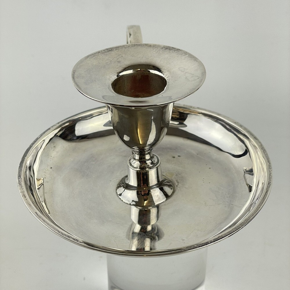 Vintage Solid Sterling Silver Chamberstick Candlestick 15cm