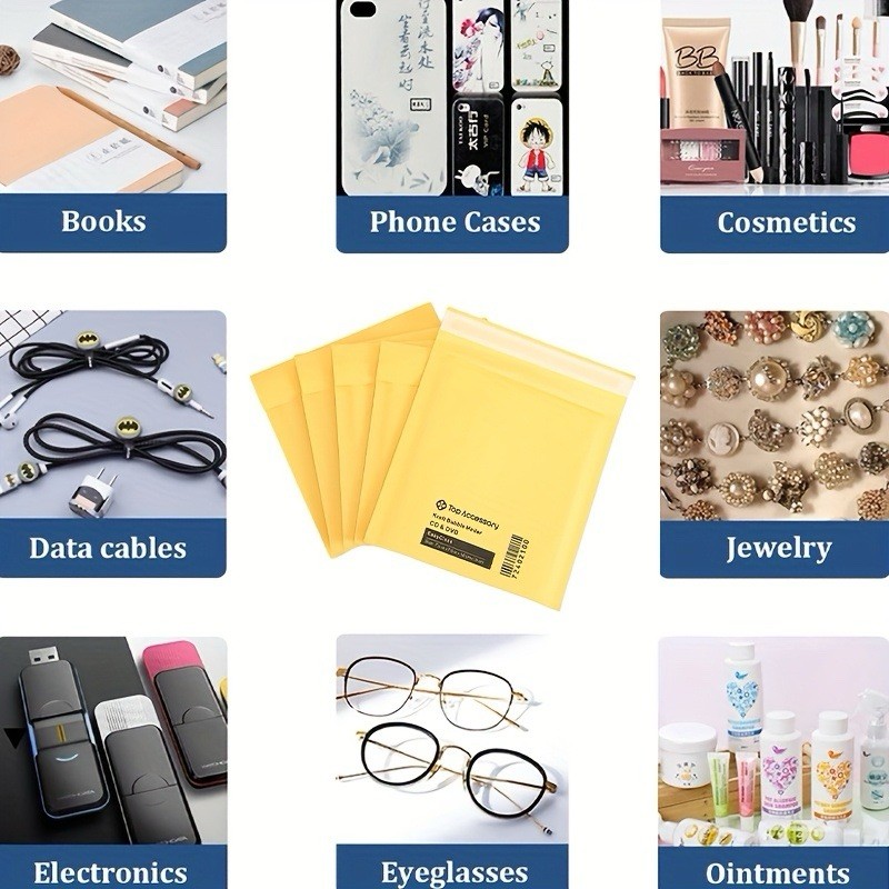 Top Accessory Kraft Bubble Mailer CD & DVD EasyClose Waterproof Tamper 12pcs