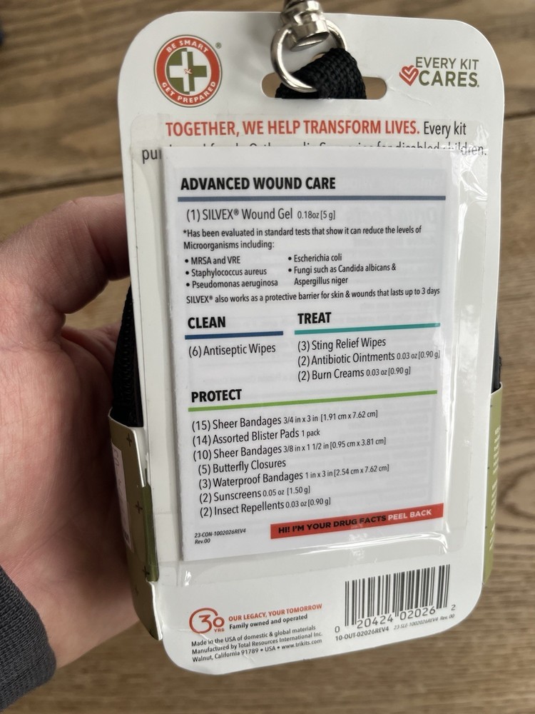 First Aid Kit, 65 Pieces, Mini Backpack, Happy Camper