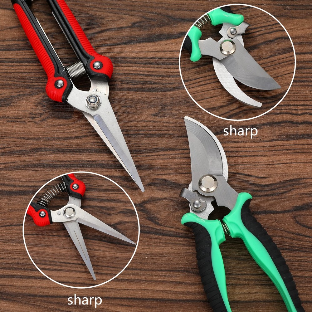 5‑Piece Garden Pruning Shears Set with Gloves & Storage Bag – Multi-color