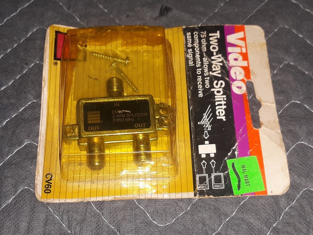 Gemini Video Two-way Splitter CV60 75 Ohm NEW