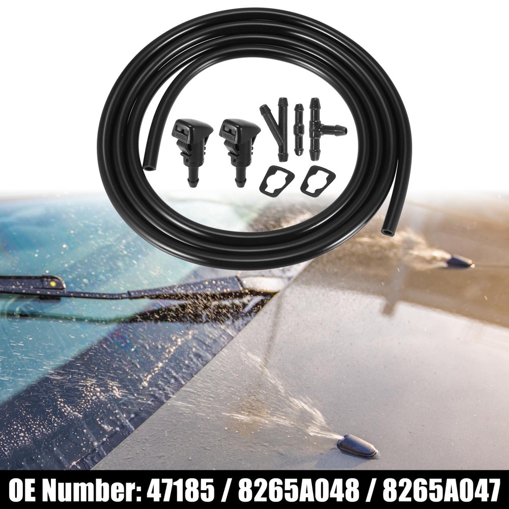 Front Windshield Wiper Nozzles Kit for Mitsubishi Eclipse with 2 Meter Hose