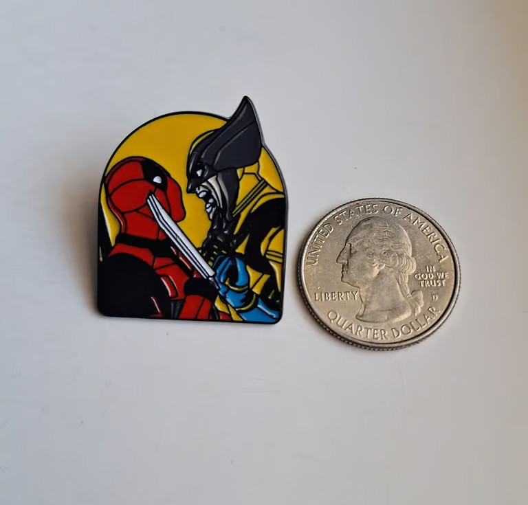 Marvel Comics Deadpool and Wolverine- Characters: Deadpool Wolverine Enamel Pin