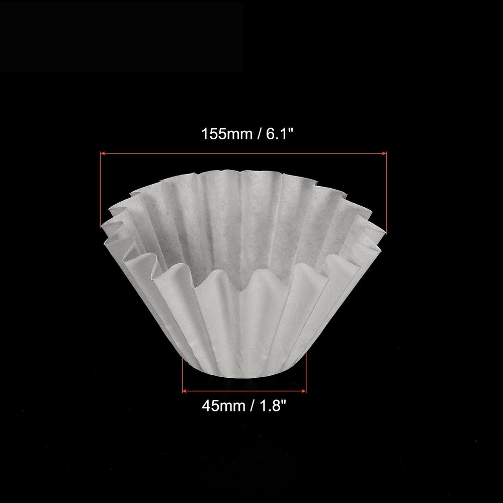 1-2 Cup Basket Coffee White Filter 45/155mm Drip Coffee Makers Coffee Filter ...