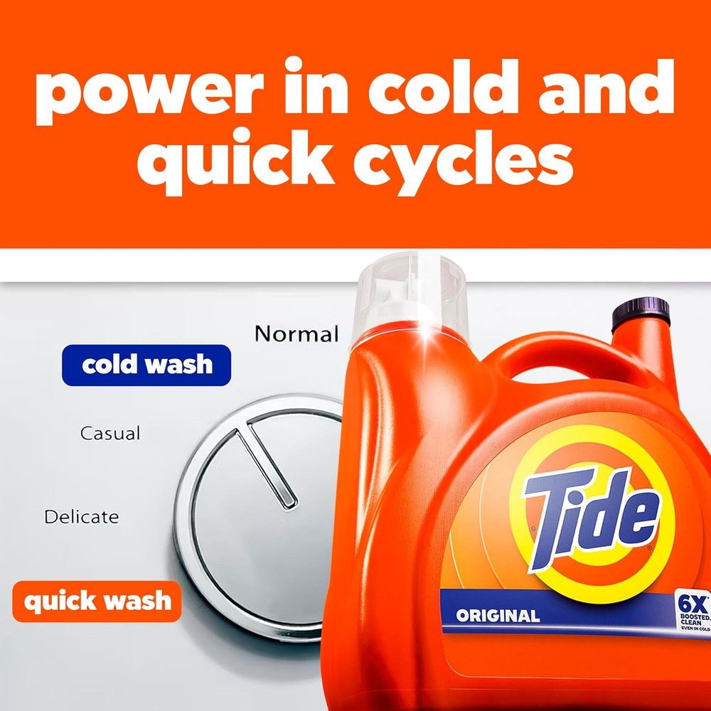 Liquid Laundry Detergent, Original Scent, 125 Fl Oz, 100 Loads, Boosted Clean Ev