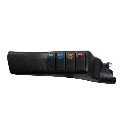 Wrangler Light Switch Panel A-Pillar Switch Pod 4X Switches Compatible with