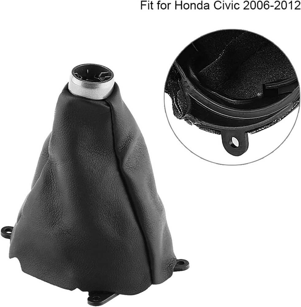 Manual PU Leather Shift Boot Cover, Gear Gaiter Shift Shifter Boot Replacement,