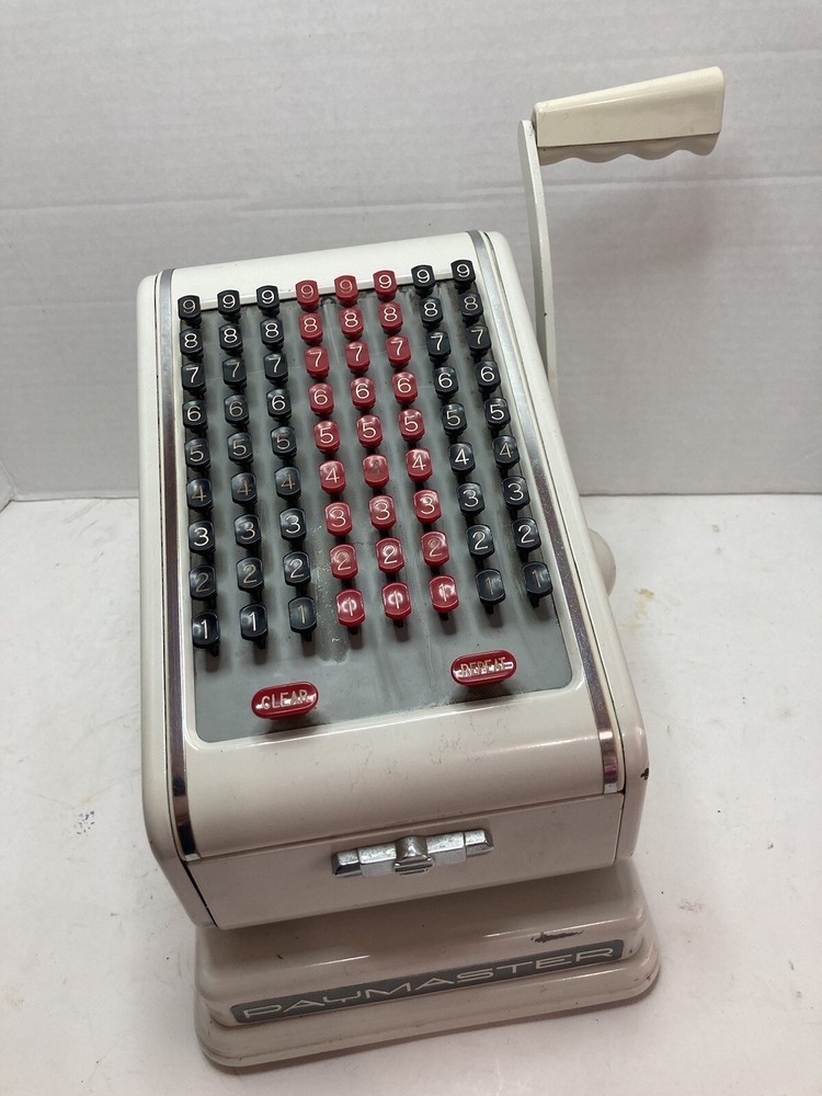 Paymaster Keyboard Check Writer  Series 700 *WORKING OR NOT*  Vintage *CLEAN*