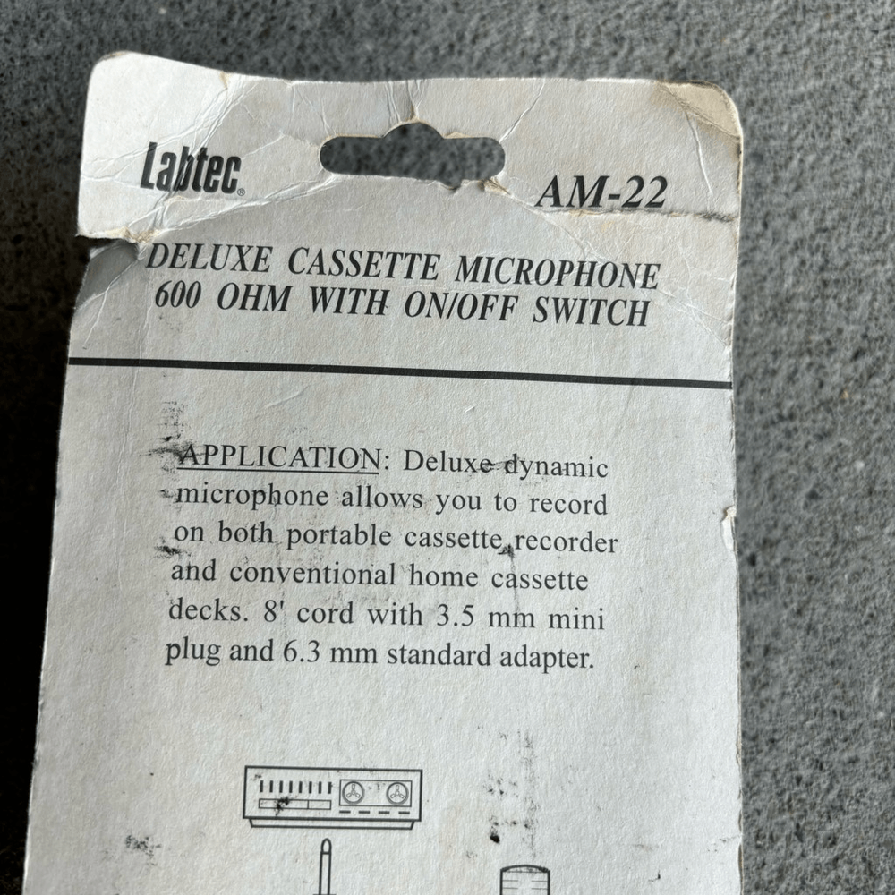 Labtec AM-22 Deluxe Cassette Microphone *New*