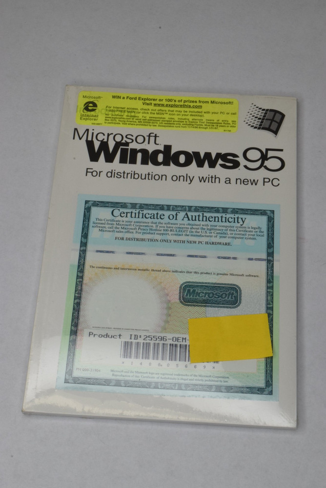 Microsoft Windows 95 Manual + COA OEM - NEW SEALED