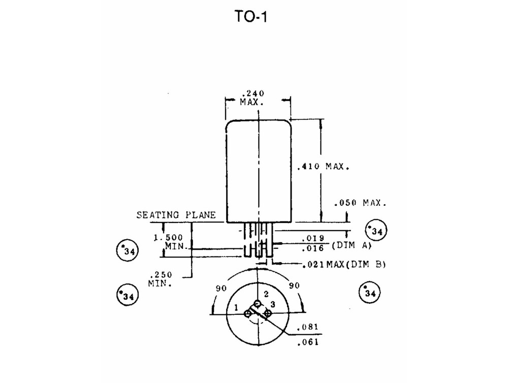TRANSISTOR, AC125, GE PNP, TO-1, 5 Pack.