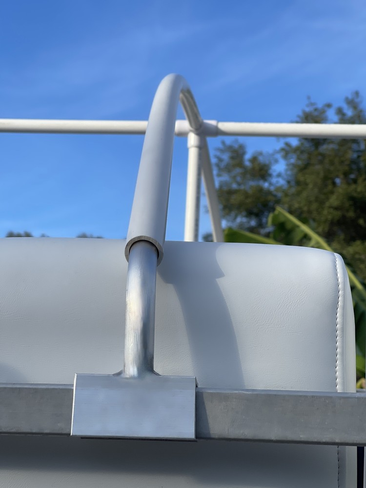 18'-22' Pontoon Boat Canvas Solution with 6" Rise.