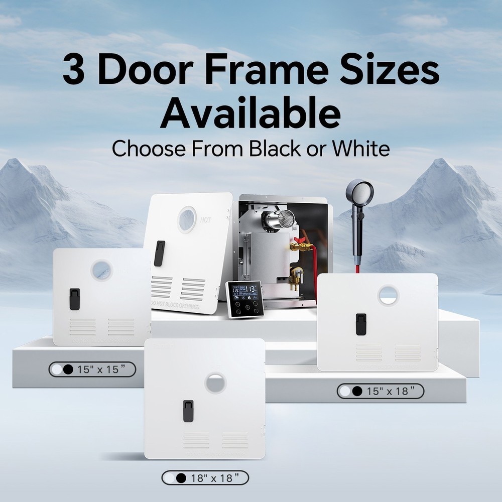 RV Tankless Water Heater 65,000 BTU High Altitude Available External Shower Used