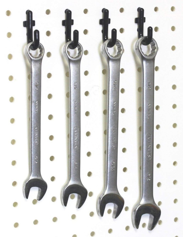 JSP Manufacturing Plastic Locking J Hook & L Hook Pegboard Kit | Garage Tool ...