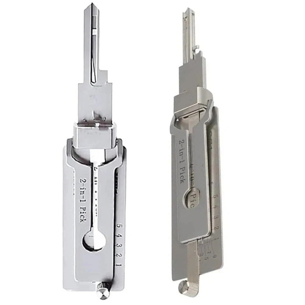 2-in-1 Stainless Steel Key Decoder SS001 PRO Lock Decoder Repair Tools-Free Ship