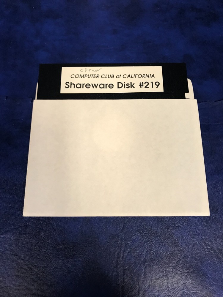 Vintage Software Shareware Disk #219 on 5.25" Disk
