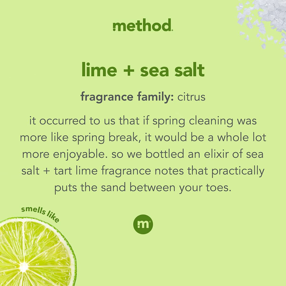 Method All-Purpose Cleaner Spray, Lime + Sea Salt, Plant-Based and Biodegradable