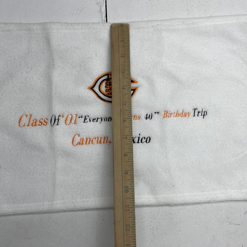 Class Of 01” White Microfiber Towel New Defects