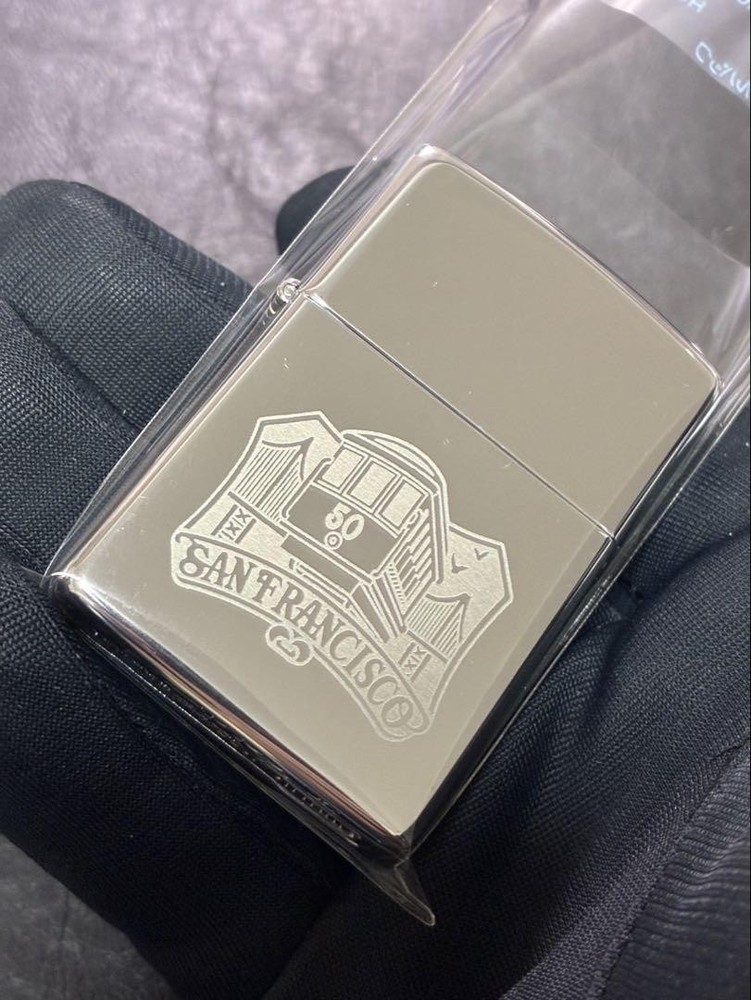 Zippo San Francisco Canada Ontario Silver One Sided Processing Lighter Regular